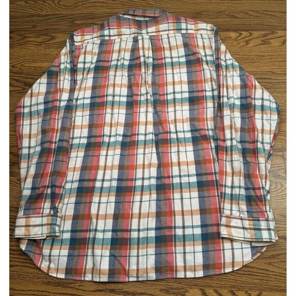 Collectif Plaid Button Up Men's XL Colorful 100% Cotton Single Needle Tailoring - Picture 5 of 10
